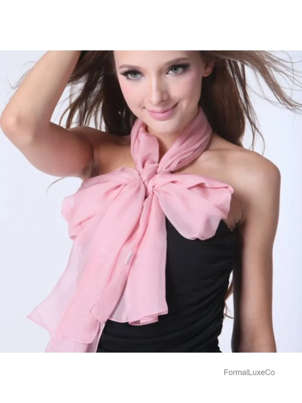 Silky Soft Chiffon Scarf Wrap, Lightweight Polyester Fashion Scarf